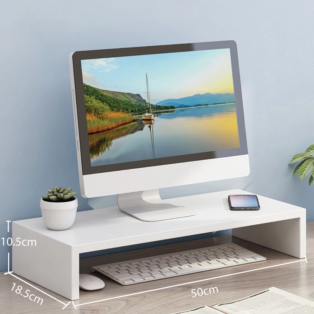 Kệ để màn hình máy tính, kệ gỗ để màn hình máy tính- laptop nâng cao màn hình chống gù lưng- chống đau vai, kệ máy tính để bàn có hốc để tài liệu.