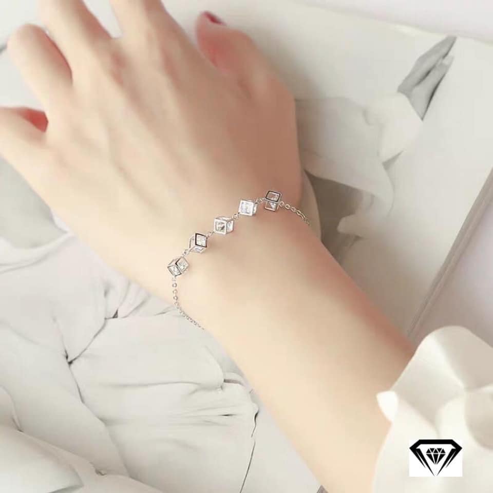 Lắc tay bạc hình hộp MS65