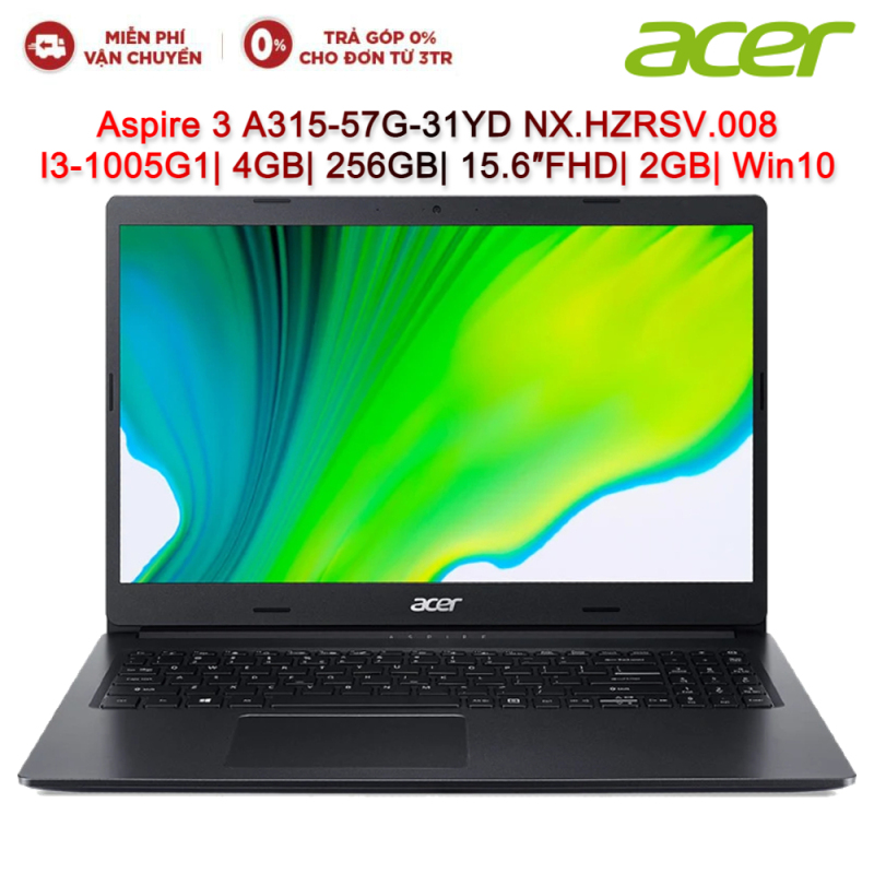 Bảng giá Laptop ACER Aspire 3 A315-57G-31YD NX.HZRSV.008 I3-1005G1| 4GB| 256GB| 15.6″FHD| 2GB| Win10 Phong Vũ
