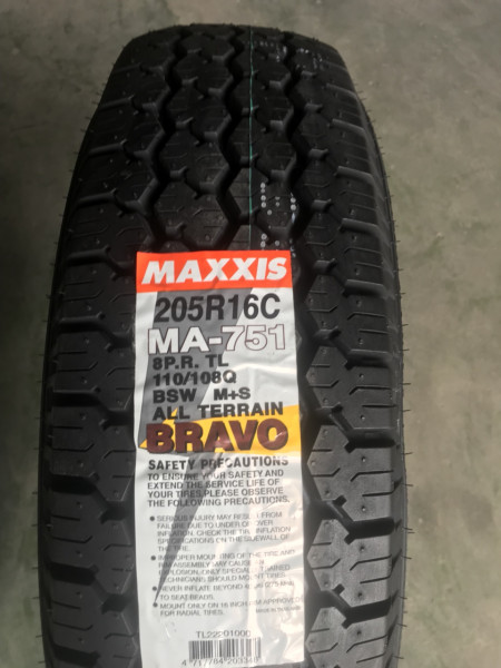 205R16C 8PR AT980 Lốp ô tô MAXIS Thái Lan