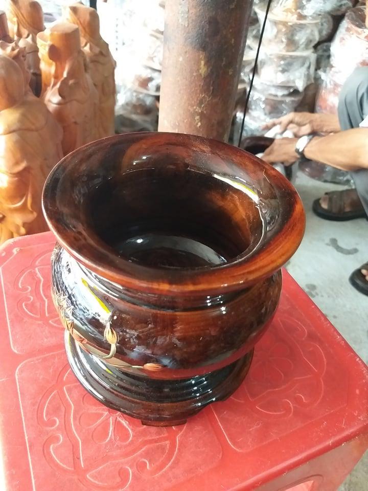 Bát nhang gỗ cao cấp ngang 13cm