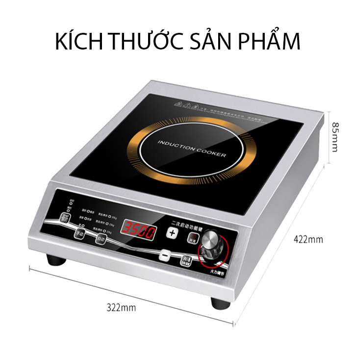Bếp từ công nghiệp 3500W mặt phẳng