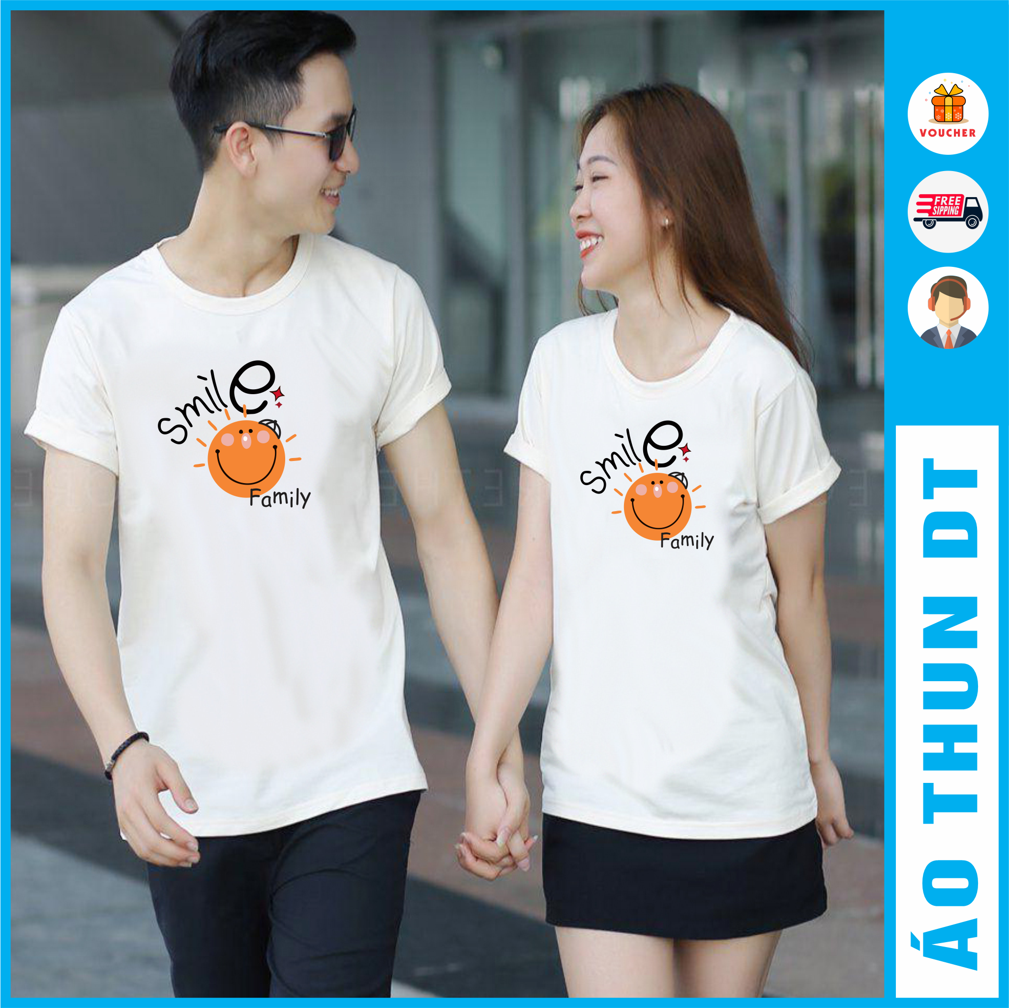 Áo gia đình SMILE - Gía 35K/Cái