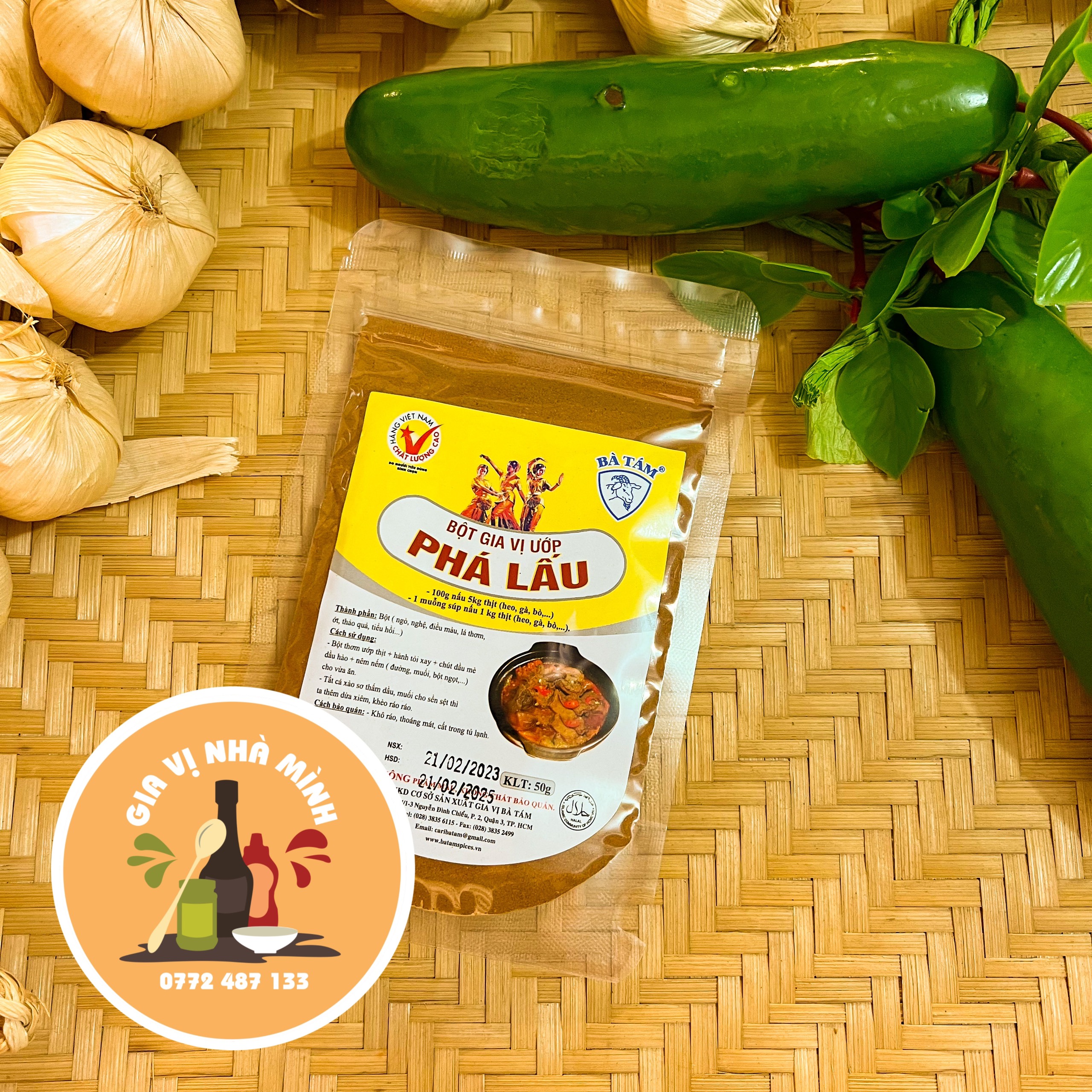 BỘT GIA VỊ PHÁ LẤU HIỆU BÀ TÁM - GÓI 50GR
