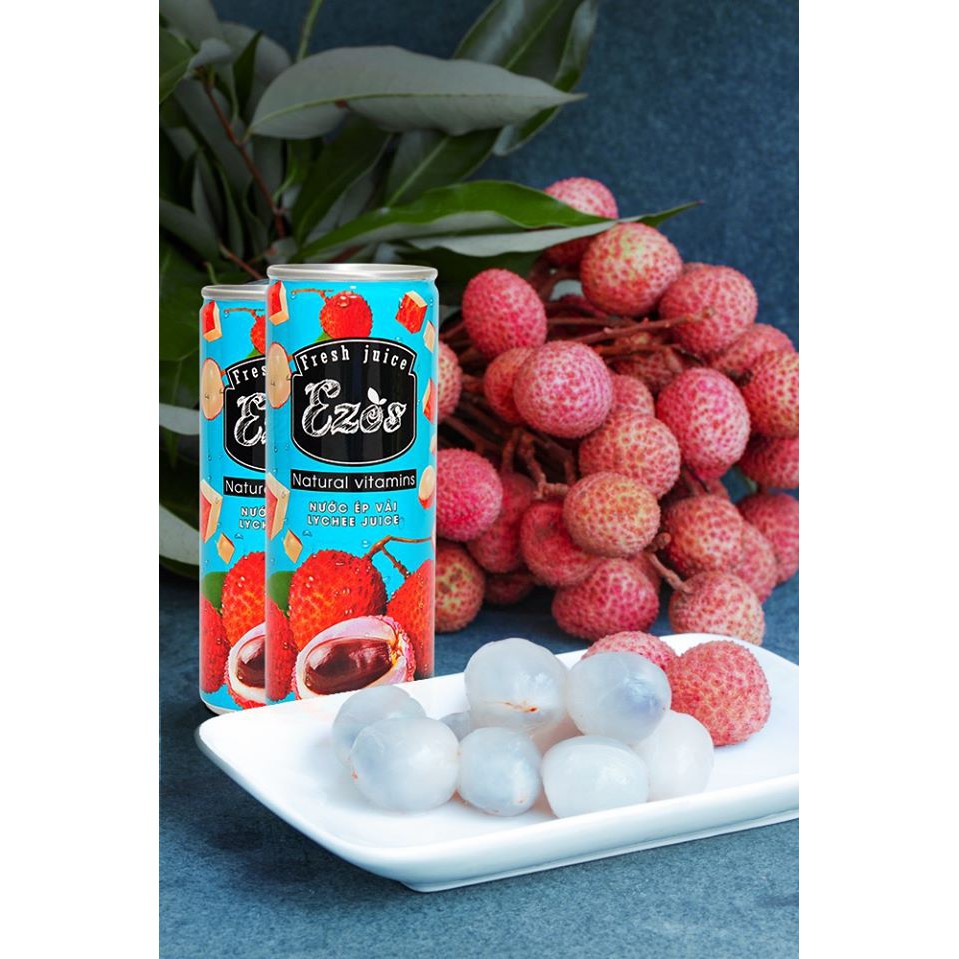 Nước ép vải Ezos lốc 6 lon x 240ml