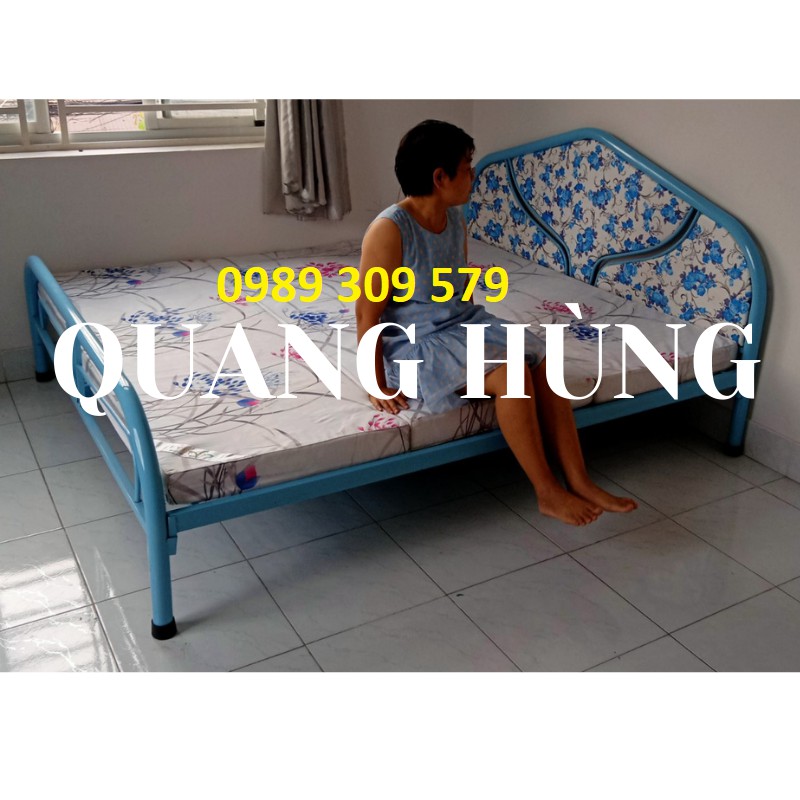 [HCM]GIƯỜNG SẮT ỐNG TRÒN NGANG 1M6 CAO CẤP HCM