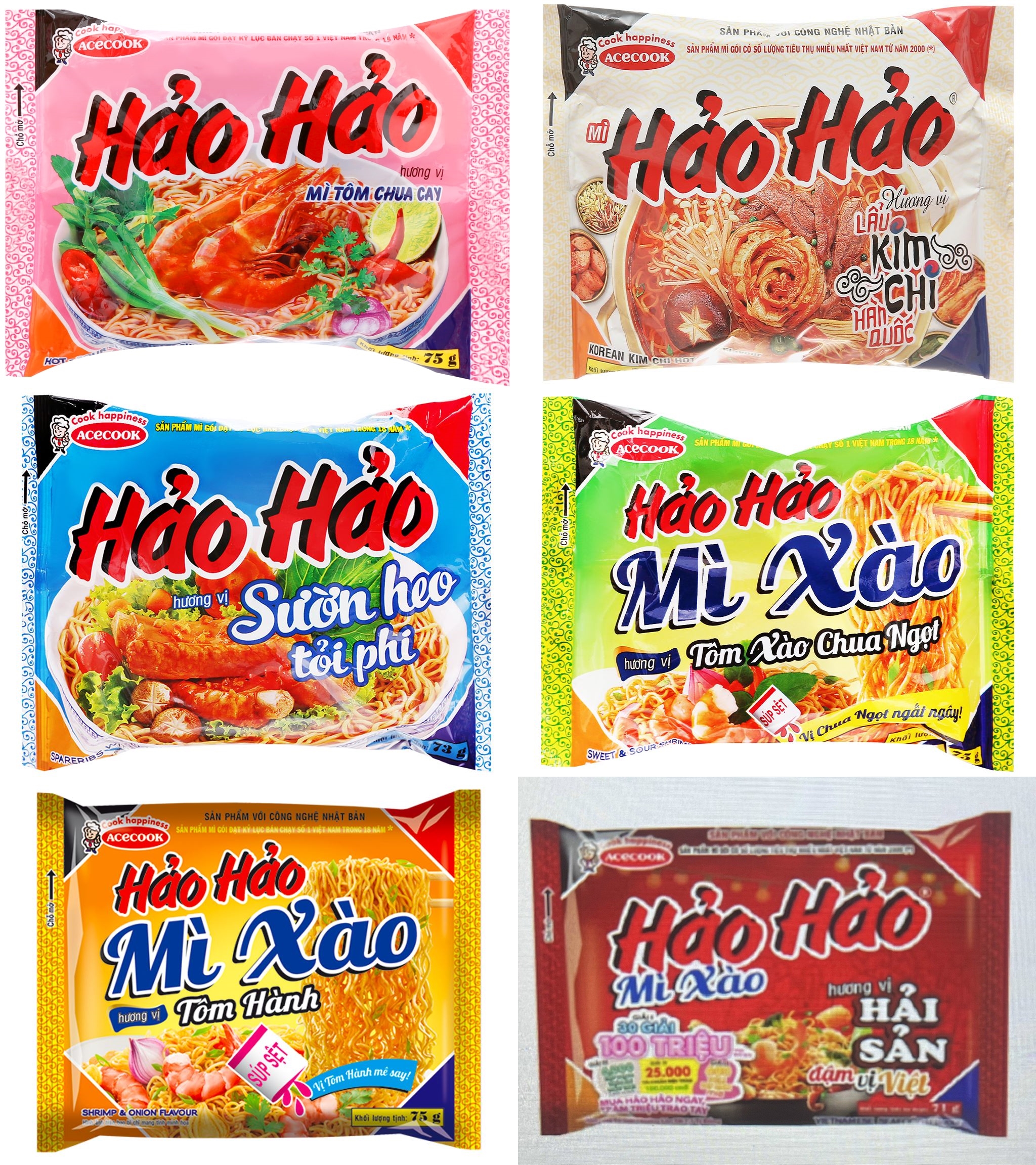 [chọn vị] Mì Hảo Hảo gói 75g - combo 10 gói - CTY BÁT MUỘI