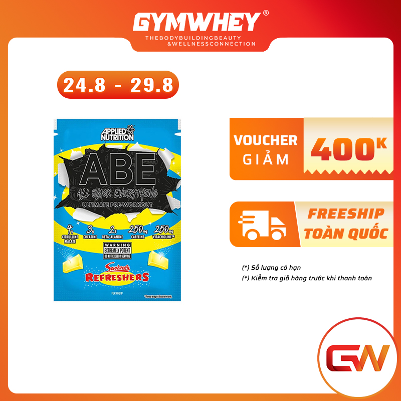 Gói thử sample applied nutrition abe pre workout 1 lần dùng