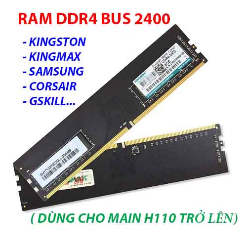 [HCM]Ram máy tính bàn DDR4/4G dùng cho main H110 trở lên