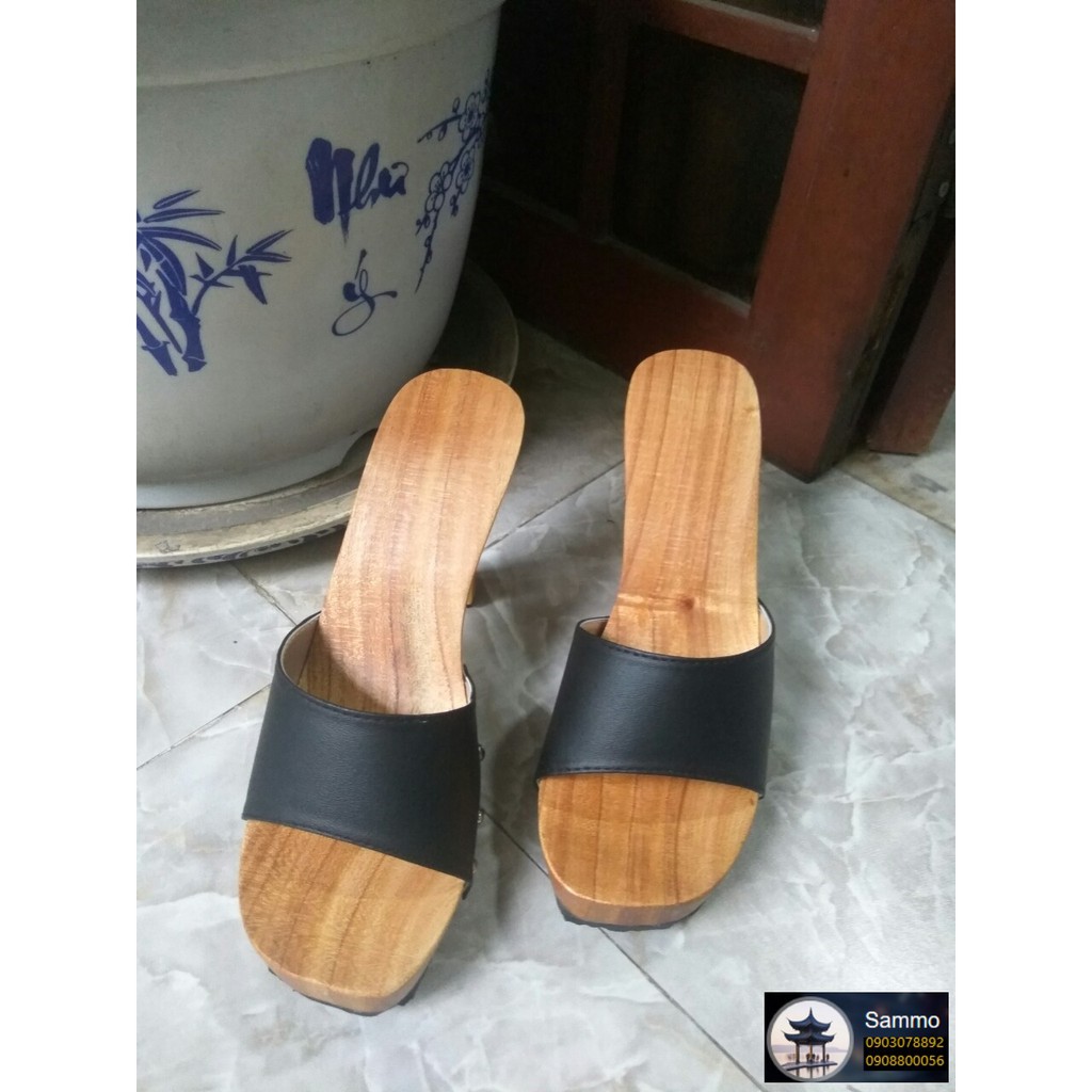 Guốc Gỗ Đế Xuồng 10 Phân