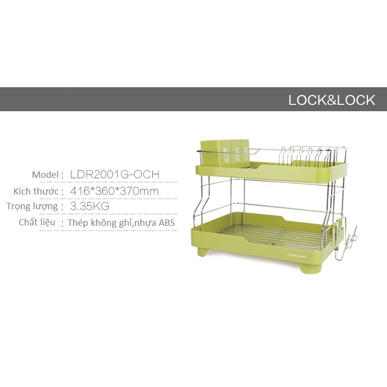 Giá để bát đĩa 2 tầng Lock&Lock LDR2001