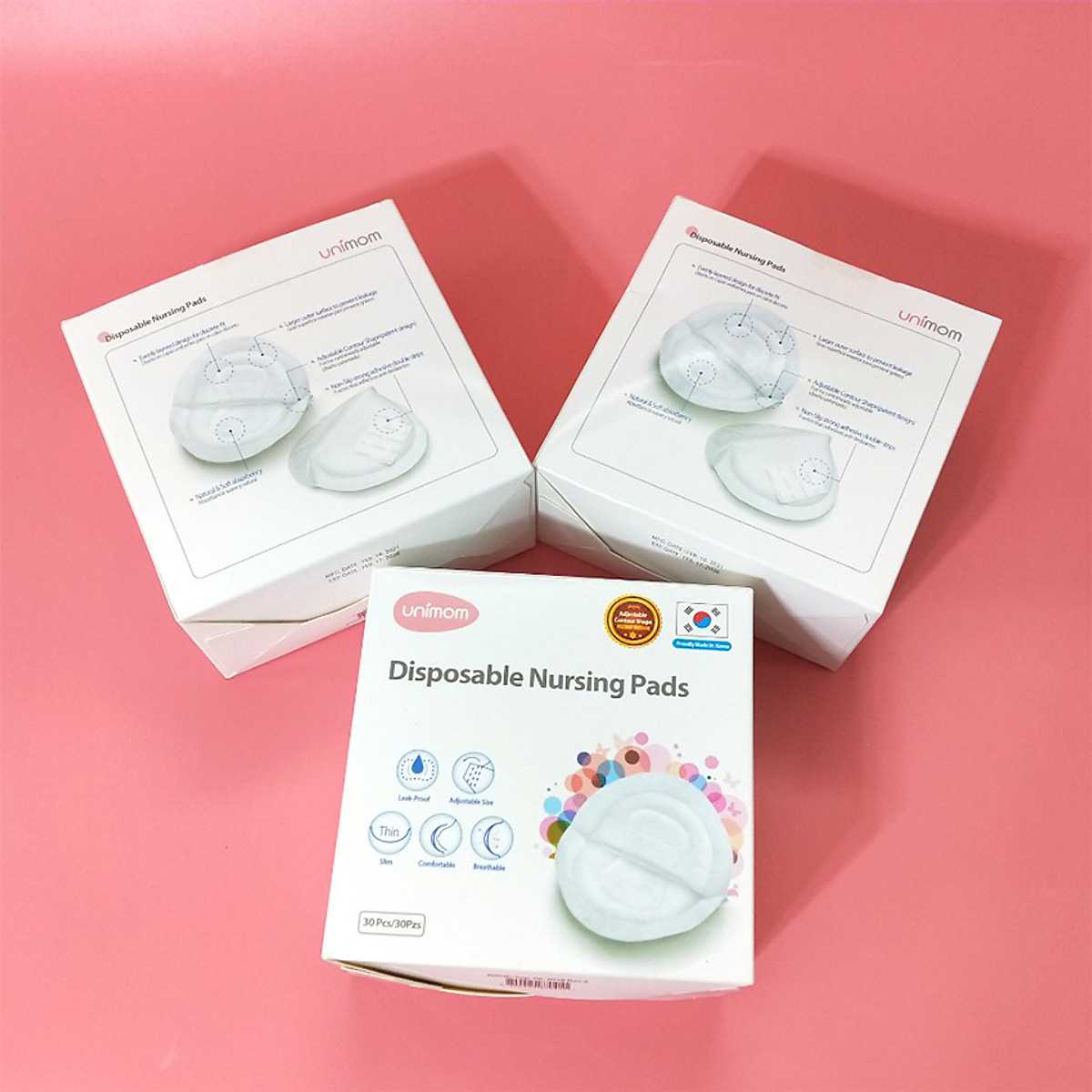 Miếng lót thấm sữa mẹ UNIMOM hộp 30 miếng