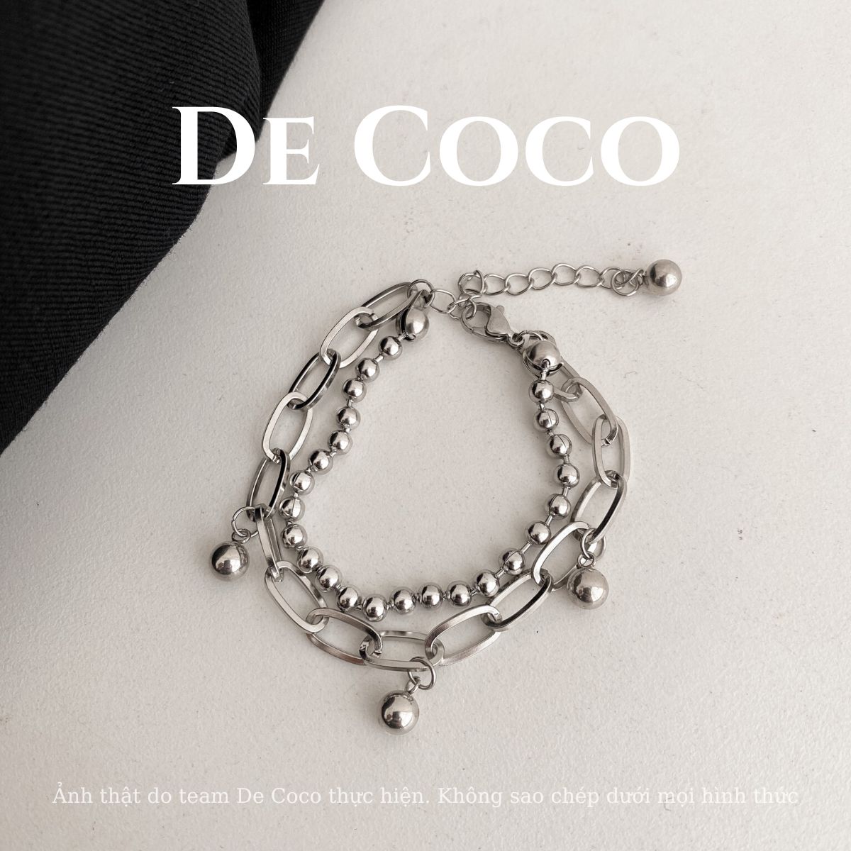 [KHÔNG ĐEN GỈ] Vòng tay layer xích Meret De Coco