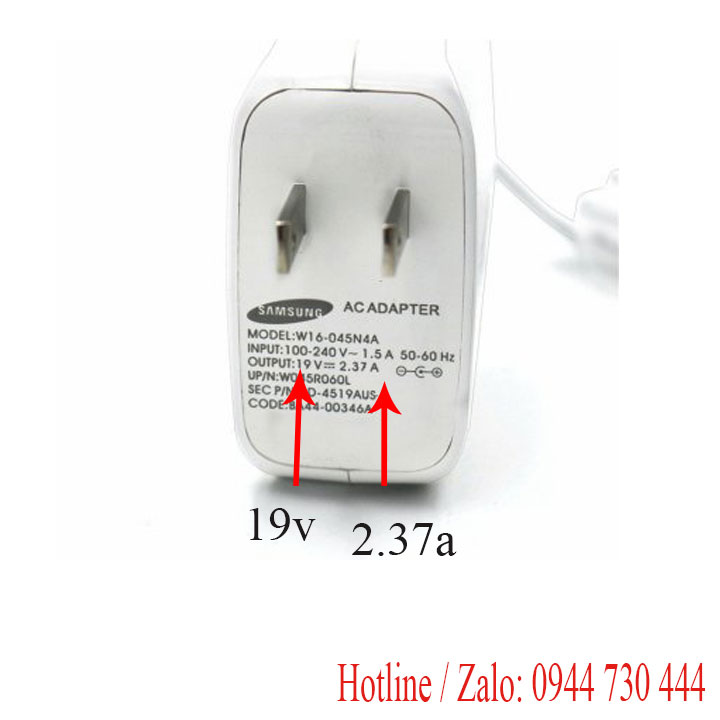 Sạc 19v 2.37a cho laptop Samsung NT900X5Y