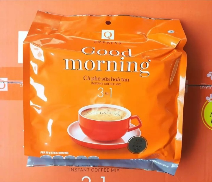 6 bịt Cà phê Sữa Hòa Tan Trần Quang "Good morning" 480gr (24 gói x 20gr)