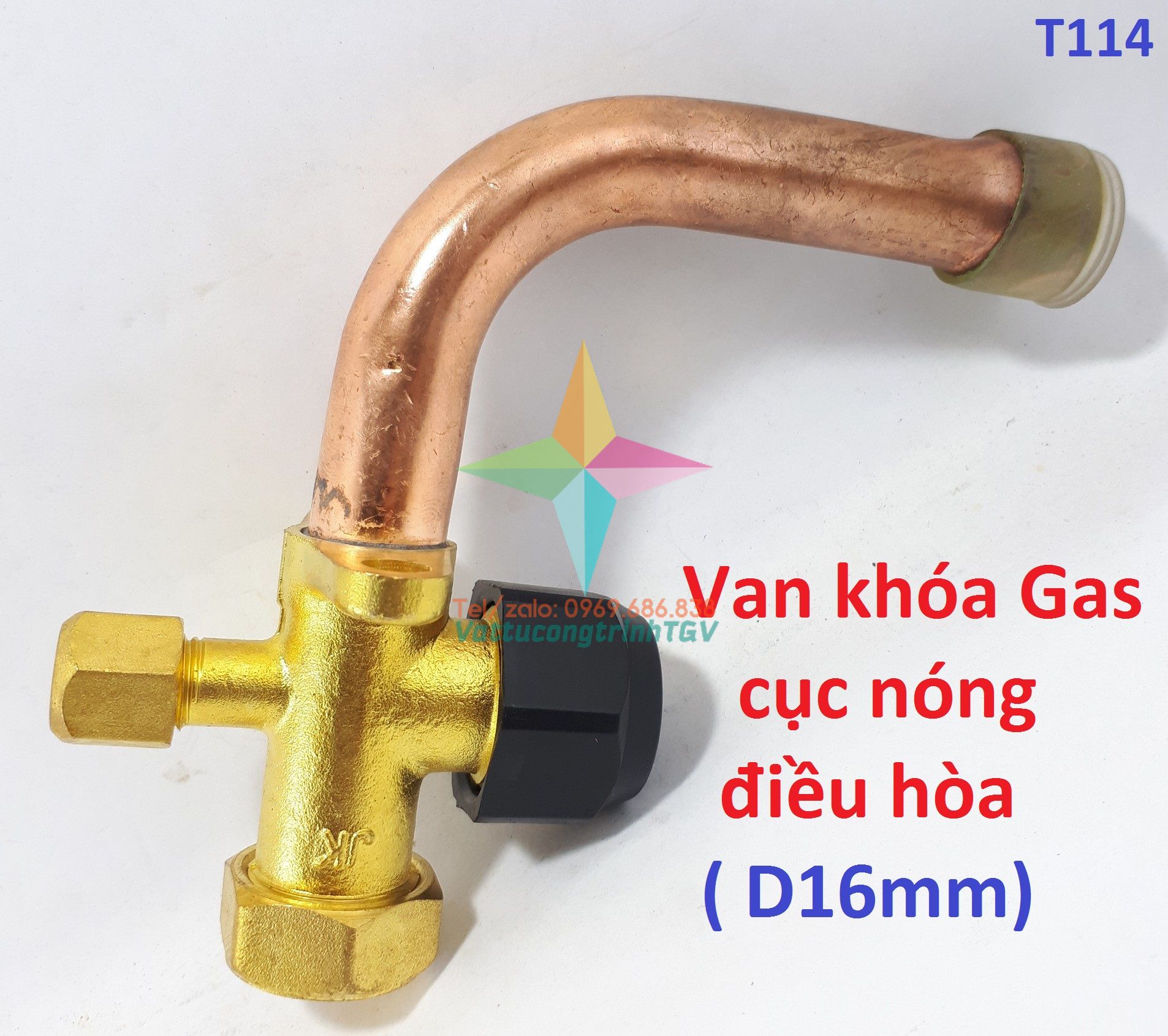 Van khóa Gas cục nóng điều hòa D16mm