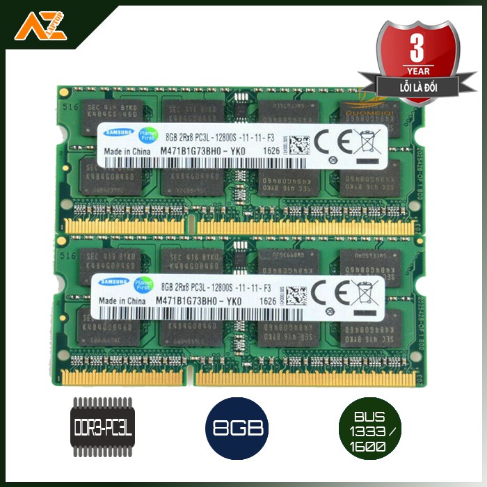 [HCM]Ram Laptop DDR3 PC3L 8GB BUS 1600 (Bảo Hành 36 Tháng)