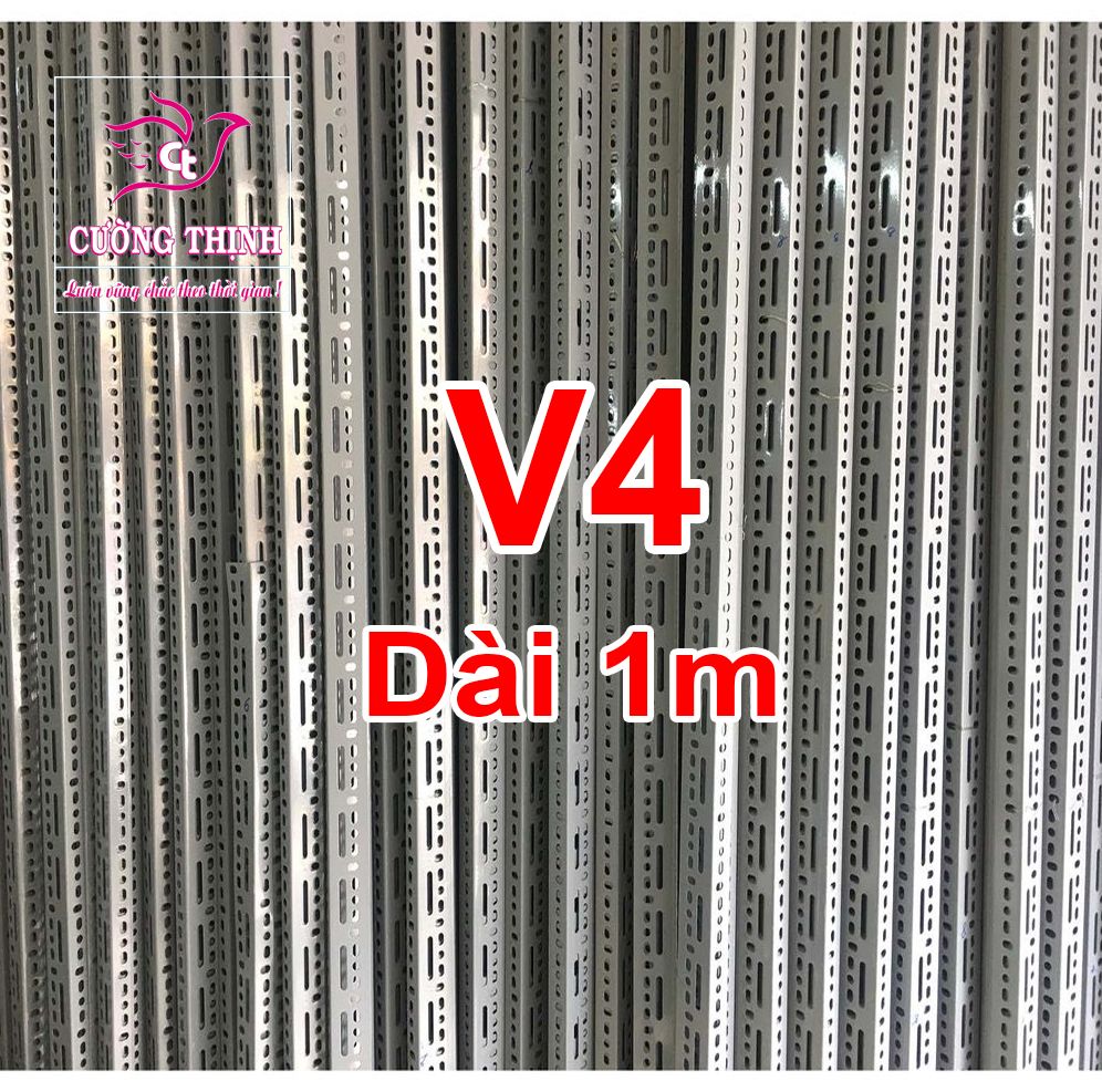 Sắt V lỗ  V4 dài 1m8, dày 1,6mm | Lắp ráp kệ sắt đa năng