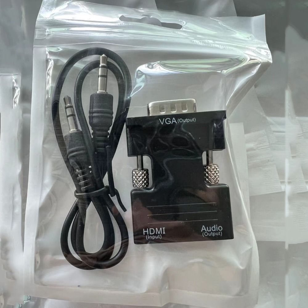 Works with audio cable Male VGA signal output HDMI female adapter audio converter HDMI to VGA cable