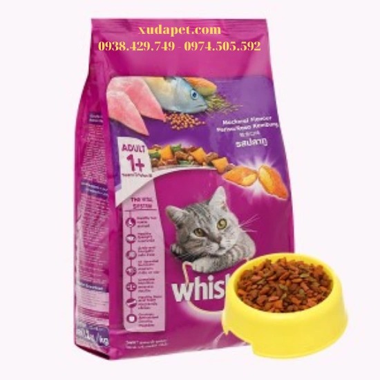 Thức ăn hạt cho mèo lớn whiskas vị cá thu - sp005306