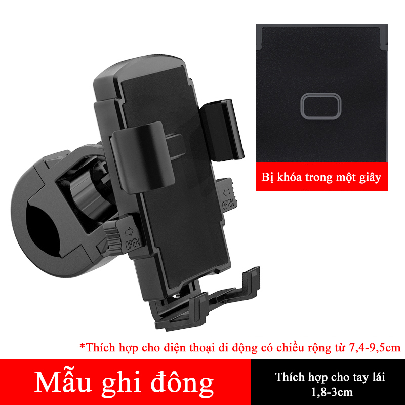 Giá điện thoại xe máy Kẹp giữ điện thoại gắn ghi đông xe Giá đỡ điện thoại xe đạp Giá đỡ điện thoại xe máy nhỏ gọn