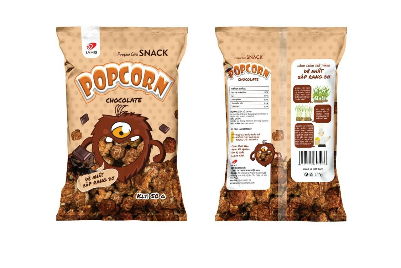 Snack Popcorn (bỏng ngô) gói 50g