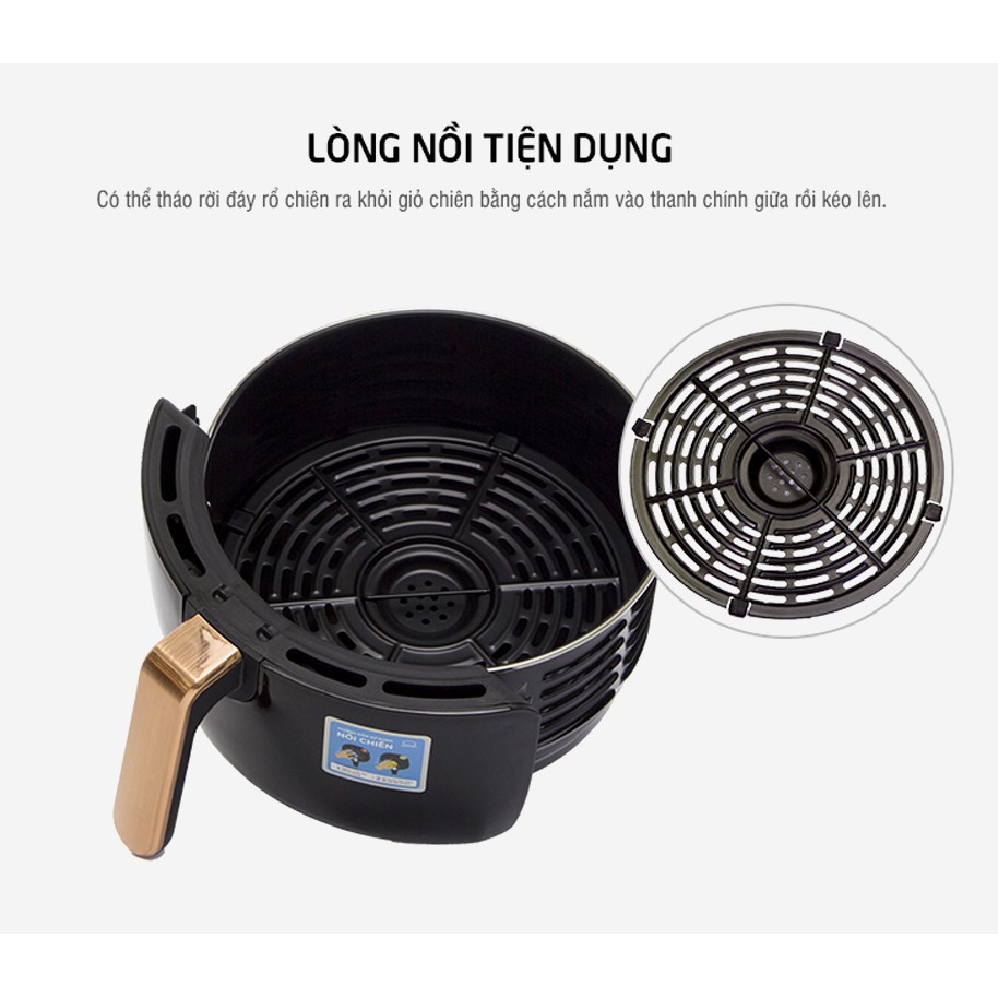 BÁO GIÁ Lock N Lock Nồi Chiên Không Dầu | Shopee Lazada Sendo Tiki mới nhất 20 Nồi Chiên Lock NỒI CHIÊN KHÔNG DẦU LOCK &LOCK EJF 176 BLK