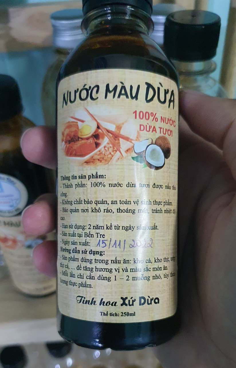 NƯỚC MÀU DỪA (NƯỚC HÀNG) NGUYÊN CHẤT, 250ML