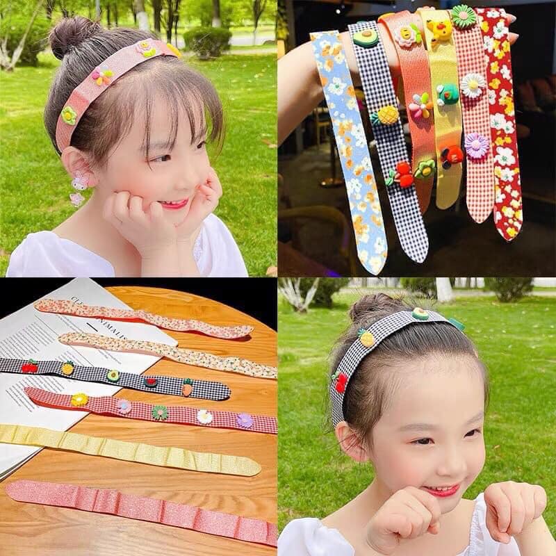 Băng Đô Dán Tóc Mái Phong Cách Hàn Quốc Cho Bé