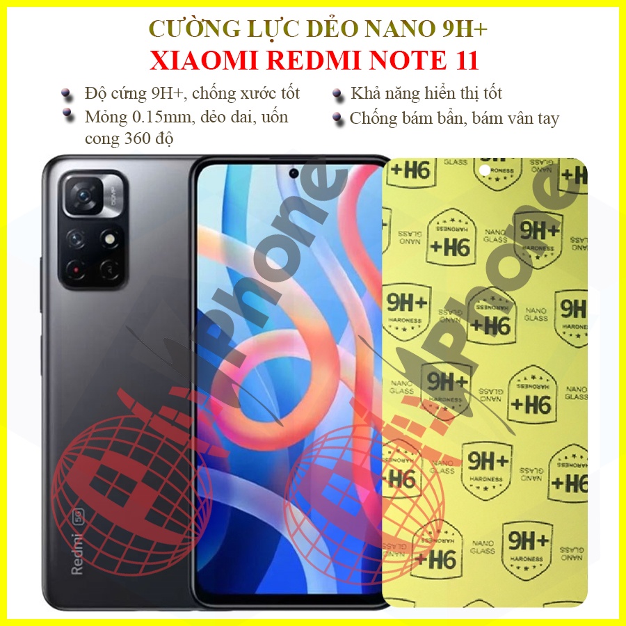 Dán cường lực dẻo nano Xiaomi Redmi Note 11