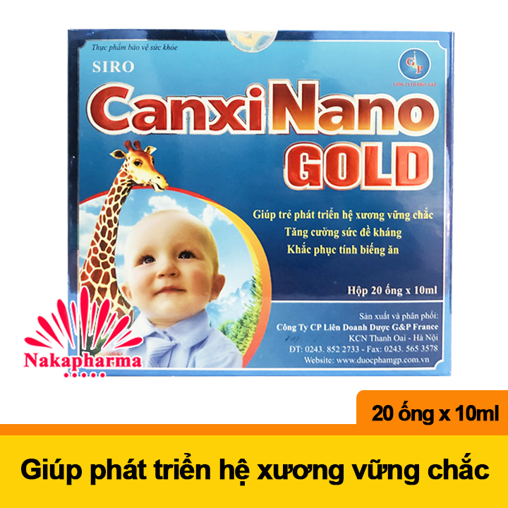 Siro Canxi Nano Gold- Giúp xương răng chắc khỏe, hấp thu tốt hơn