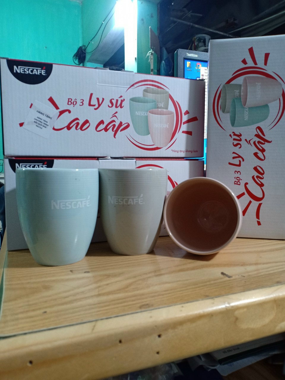 Bộ 3 ly sứ cao cấp NESCAFE (Quà tặng của Nescafe)