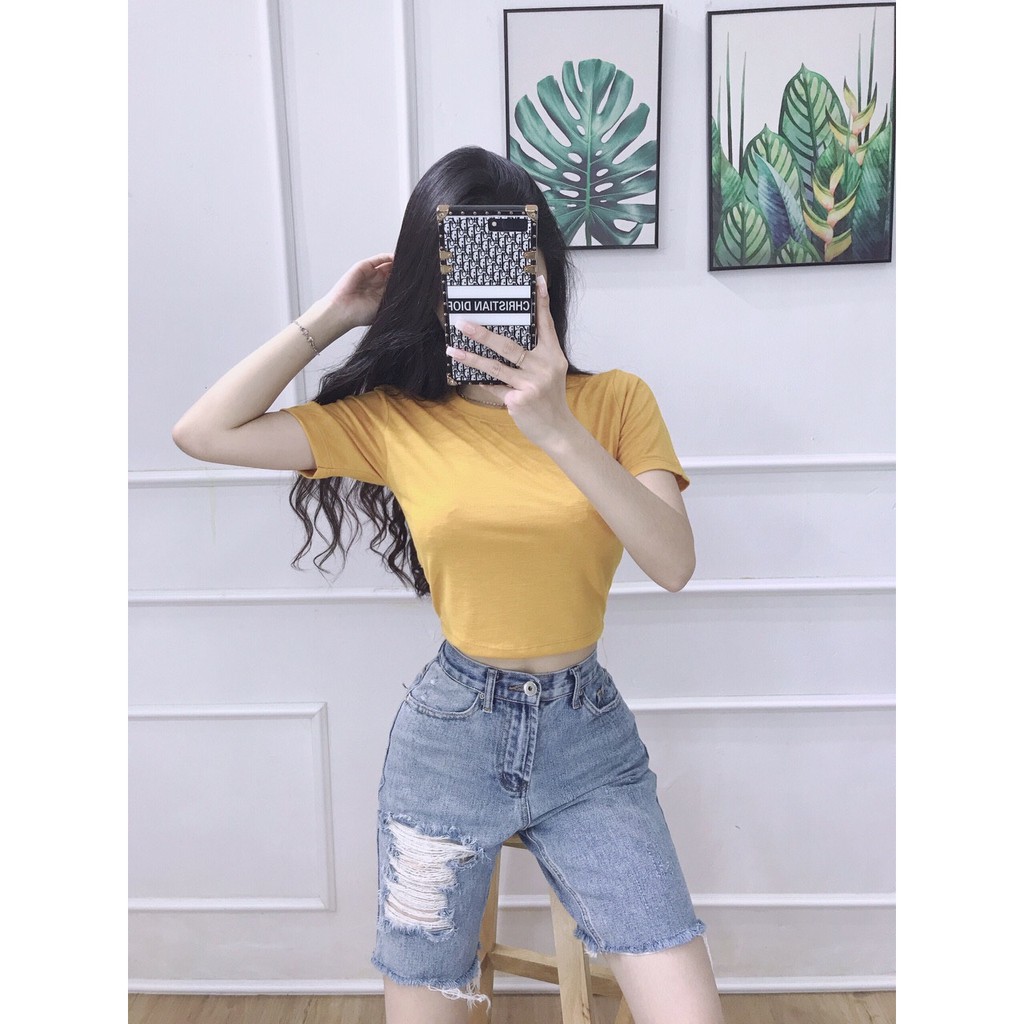 ÁO thun CỔ TRÒN CRTOP TAY ngăn