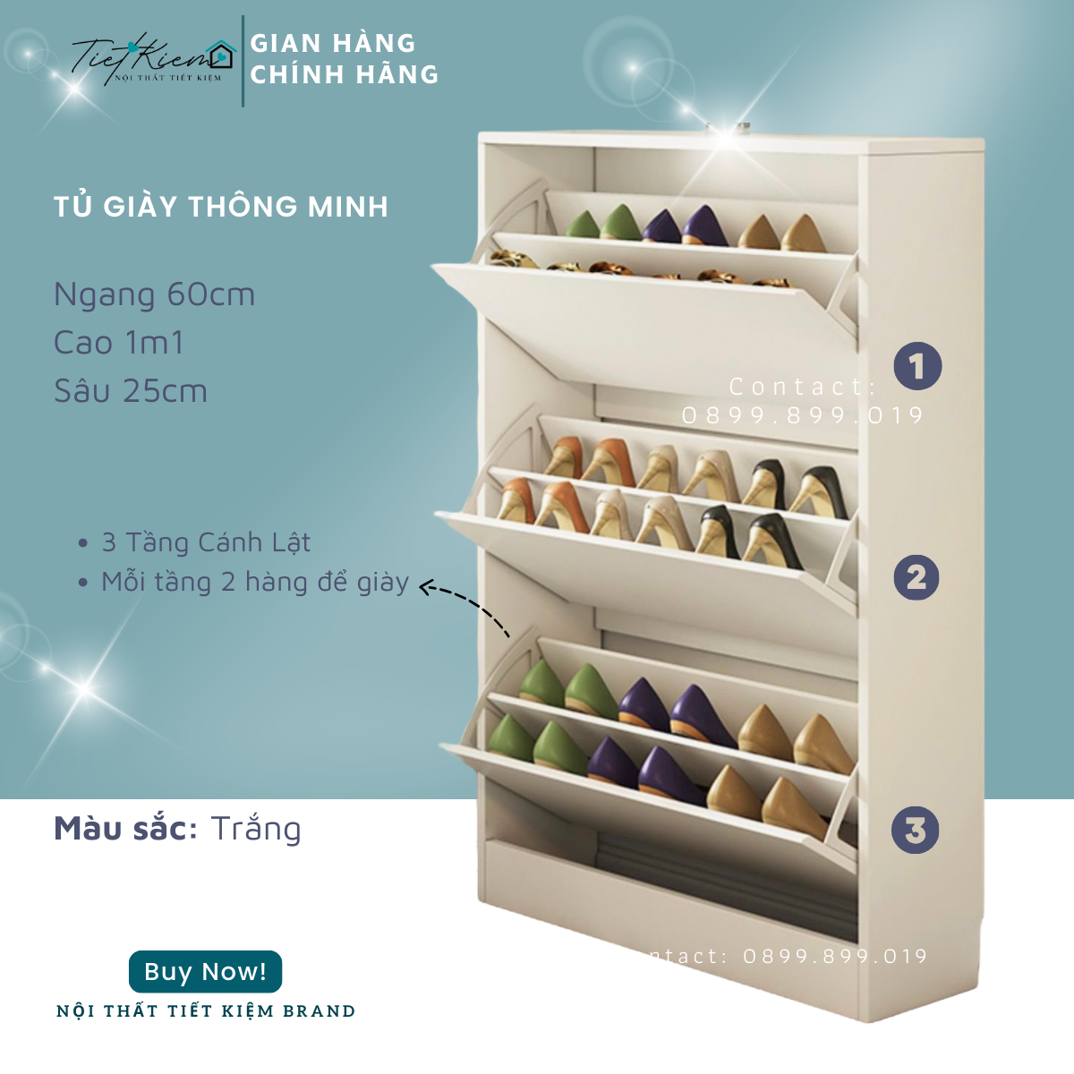 Tủ giày gỗ đẹp nttk tg222878