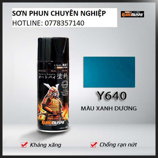 Y640 sơn xịt samurai màu xanh dương