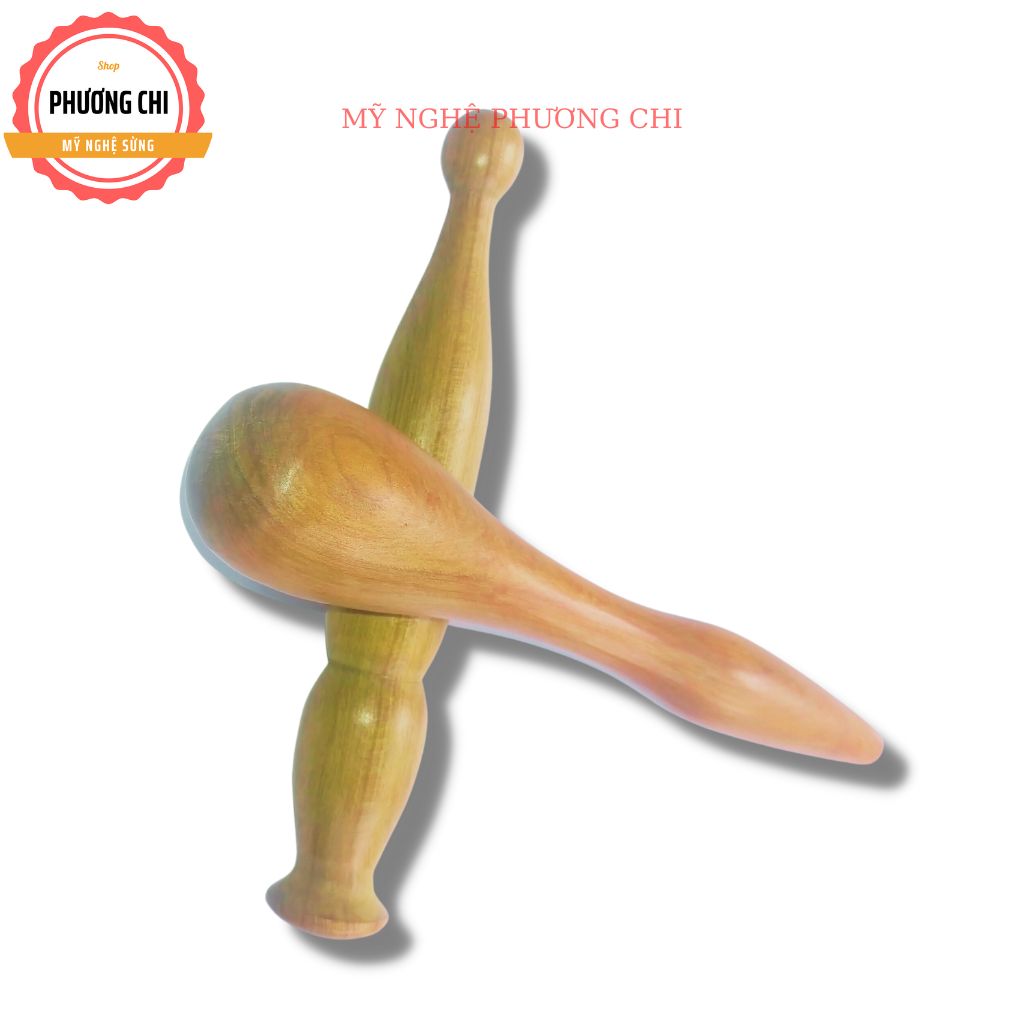 Dụng cụ day ấn huyệt bằng gỗ thơm, Cây dùi day ấn huyệt - Mỹ Nghệ Phương Chi