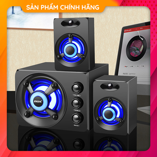 Loa Vi Tính , Loa Nghe Nhạc Máy Tính , Bộ 3 Loa Vi Tính Để Bàn SADA D-208 Âm Thanh Trầm Hỗ Trợ Bluetooth, Jack 3.5 , Âm Thanh Chân Thực Sống Động - Top 10 Loa Bán Chạy Trên Thị Trường.