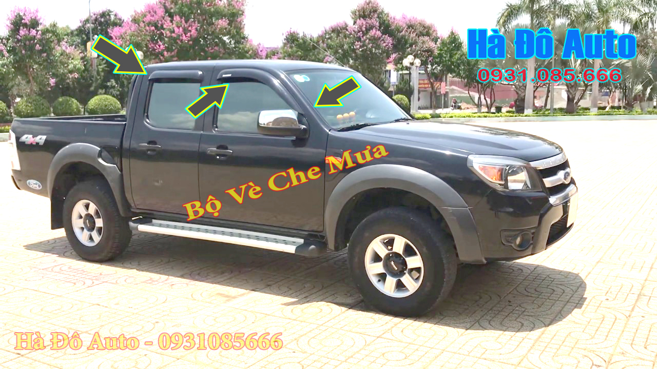 Bộ vè che mưa ford ranger 2008 2009 2011 2012 2013 - vè mưa ranger 2008/2013