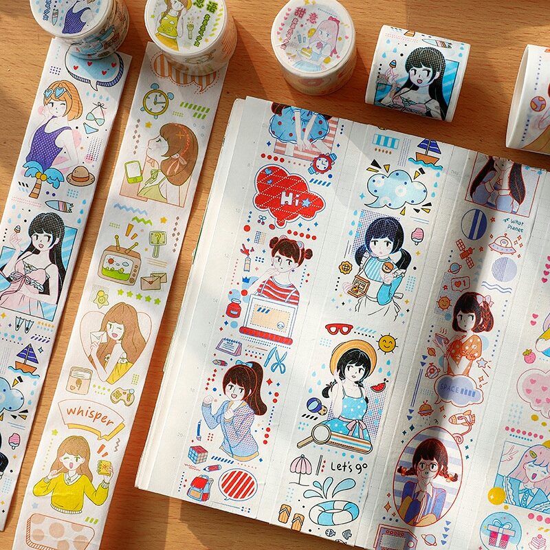 [HCM]Washi tape cô gái đáng yêu (Hàng có sẵn)