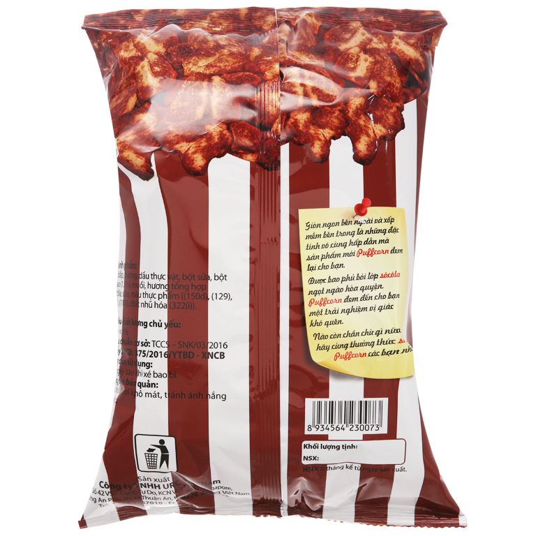 Bánh Snack Vị Socola Puff Corn 45g-Ăn Vặt Sumo Snack