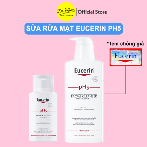Sữa Rửa Mặt Eucerin pH5 Cho Da Nhạy Cảm Facial Cleanser - Eucerin PH5 Facial Cleanser Sensitive Skin 400ml