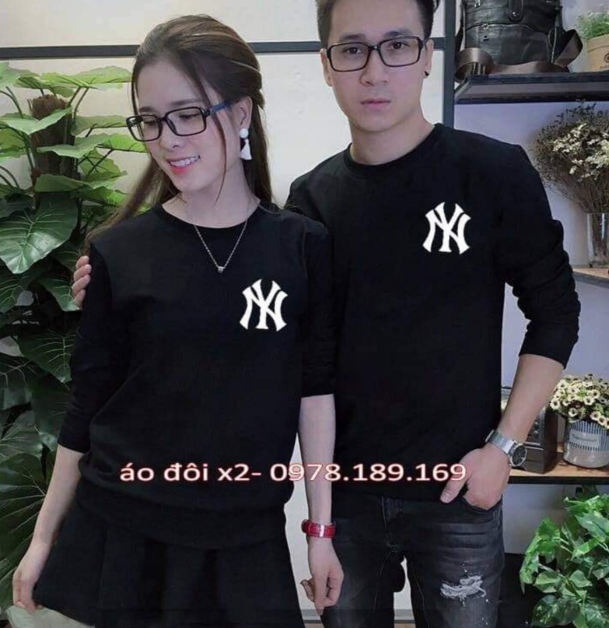 SÉT ÁO ĐÔI NAM NỮ NY SIÊU ĐÁNG YÊU