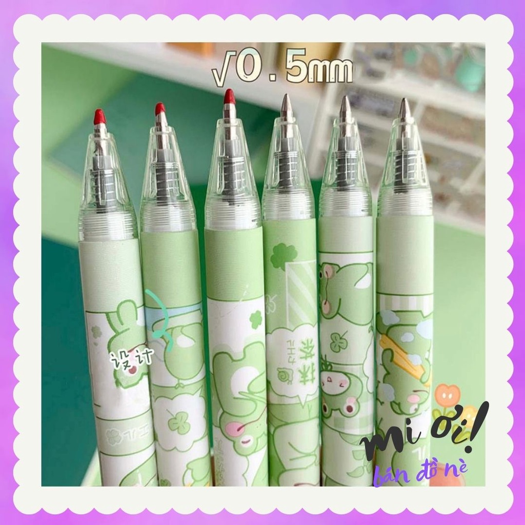 Bút mực gel 0.5Mm hình chú ếch dễ thương