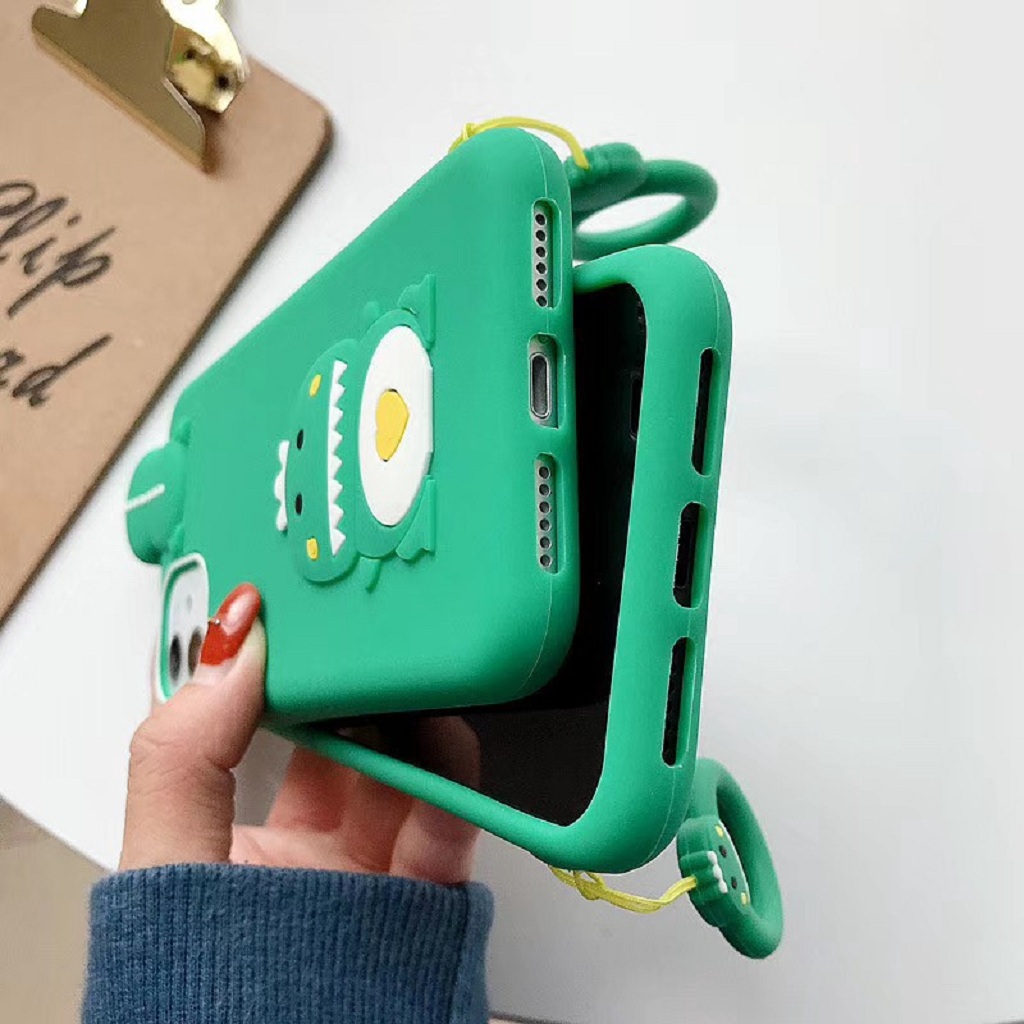 Ốp Lưng Iphone ⚡  ⚡ Ốp Silicon KHỦNG LONG RĂNG SÚN Cho Iphone 6- 11 Promax