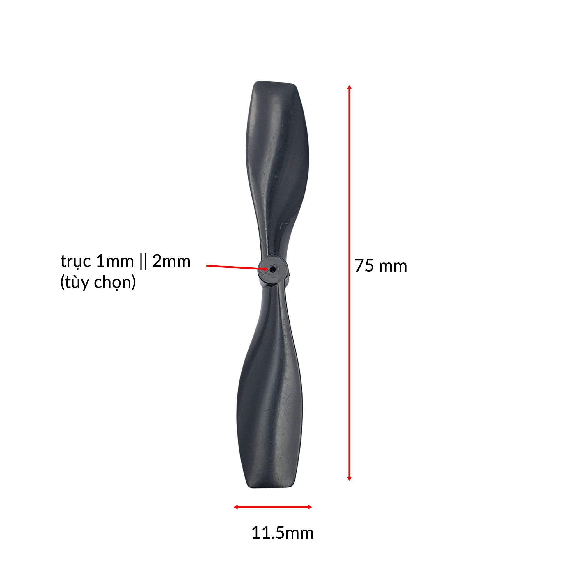 Bộ 2 cánh quạt thuận nghịch 75mm