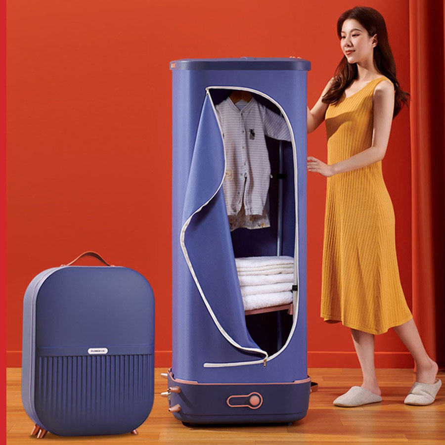Hugely durable genuine 880W clothes dryer foldable travel luggage cabinet