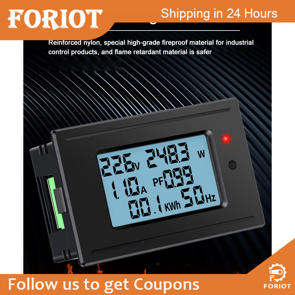 Foriot AC Digital Display Voltage Current Power and Electricity Watt-hour Meter