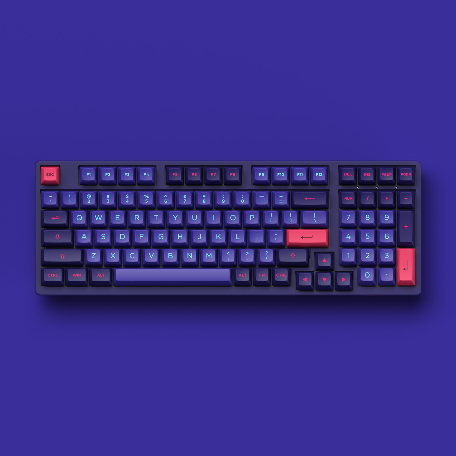 Bàn phím cơ AKKO 3098B Multi-modes NEON (Bluetooth 5.0 / Wireless 2.4Ghz / Hotswap / Foam tiêu âm / Foam đáy / AKKO CS Jelly sw)
