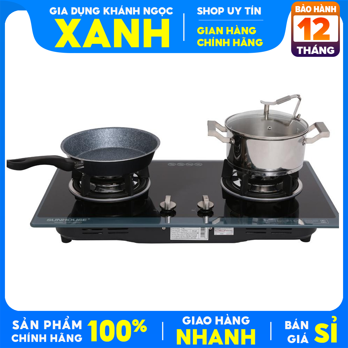 Shb5548mt 100% new Sunhouse gas cooker + free gas cable goat collar-IC ignition, gas saving-12 months warranty