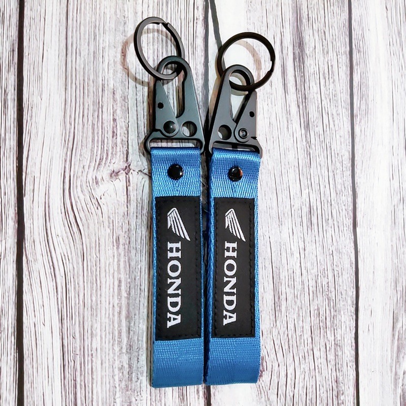 Móc khoá dây cho Honda Wave 125i ..... Móc bằng thép không gỉ , logo vải thêu